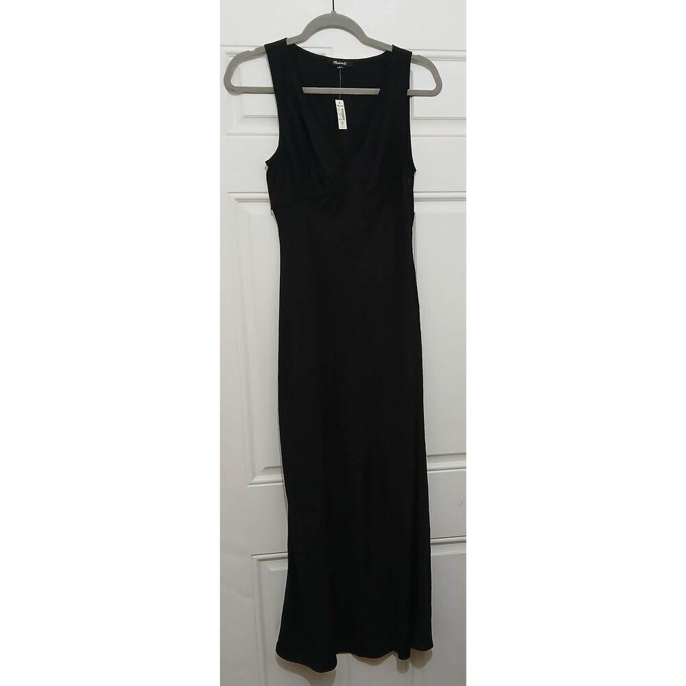 Madewell womens size 2 long maxi slip dress black